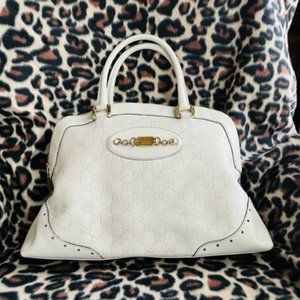 Authentic Gucci Guccissima Leather Punch Satchel